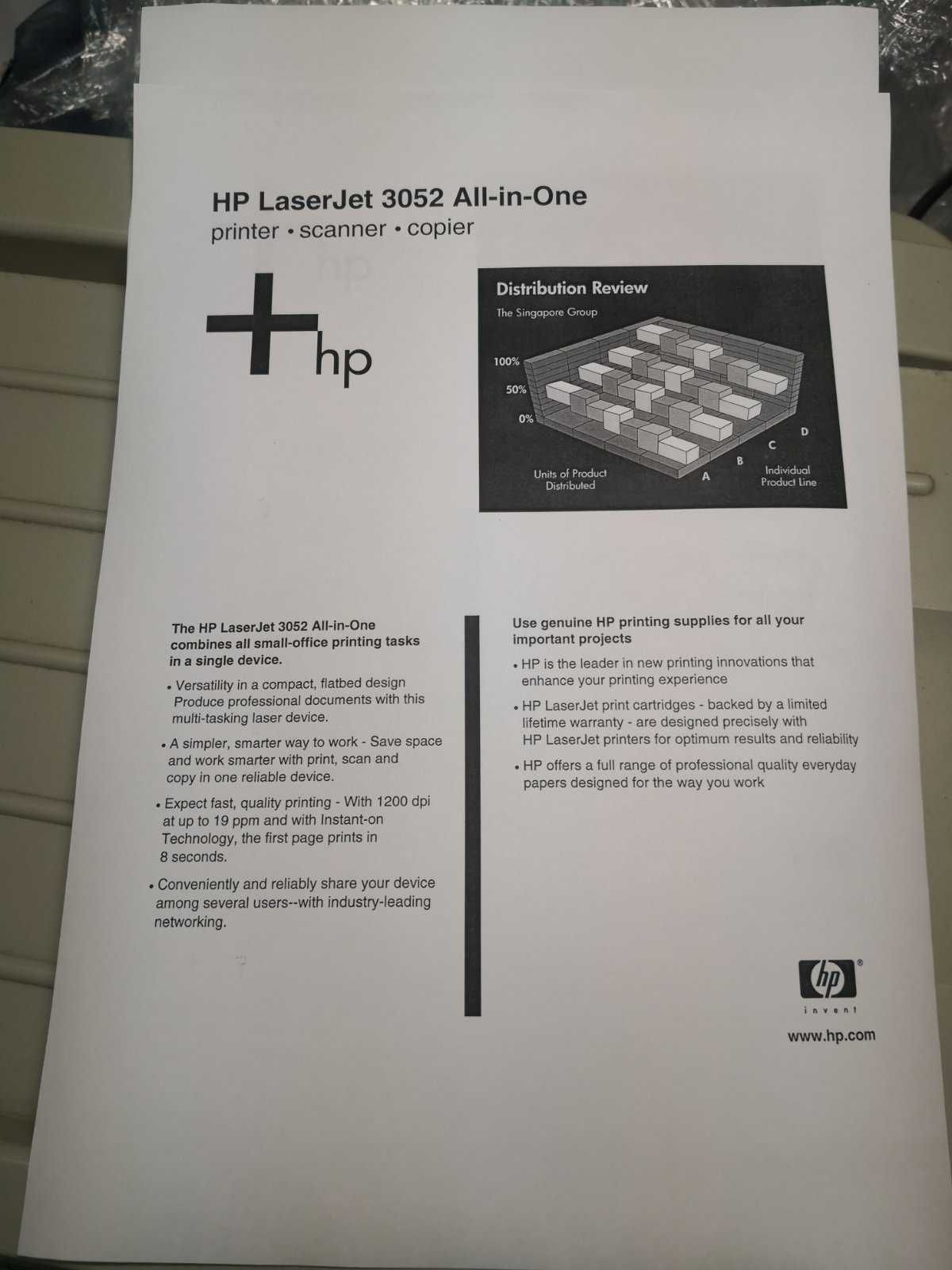 Лазерное МФУ HP Laserjet 3052 бу