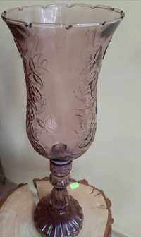 Kielich szklany świecznik wys. 45 cm