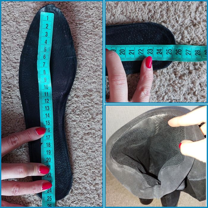 Замшевые осенние сапоги ботфорты Lavorazione Artigiana. 38 р., 25 см.