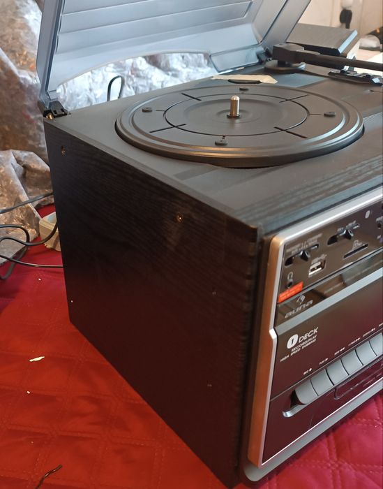 Програвач вінілу Auna 388-BT, BT, MP3, FM, SD, AUX, касета