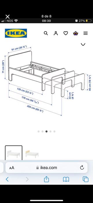 Cama solteiro slakt Ikea
