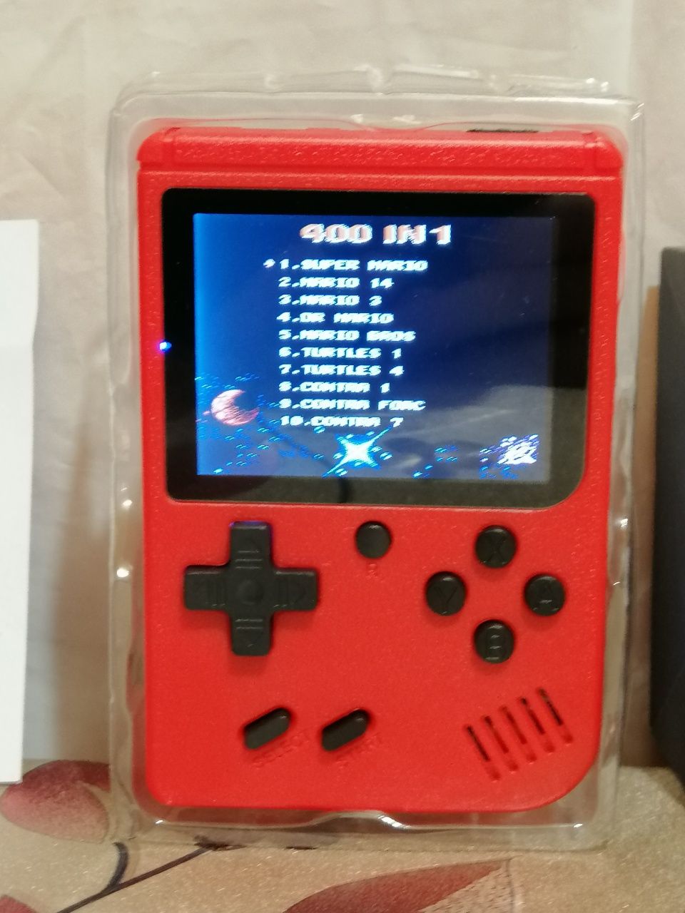 Gra 400 w 1 Super MarioBros. Czarny kolor obudowy.