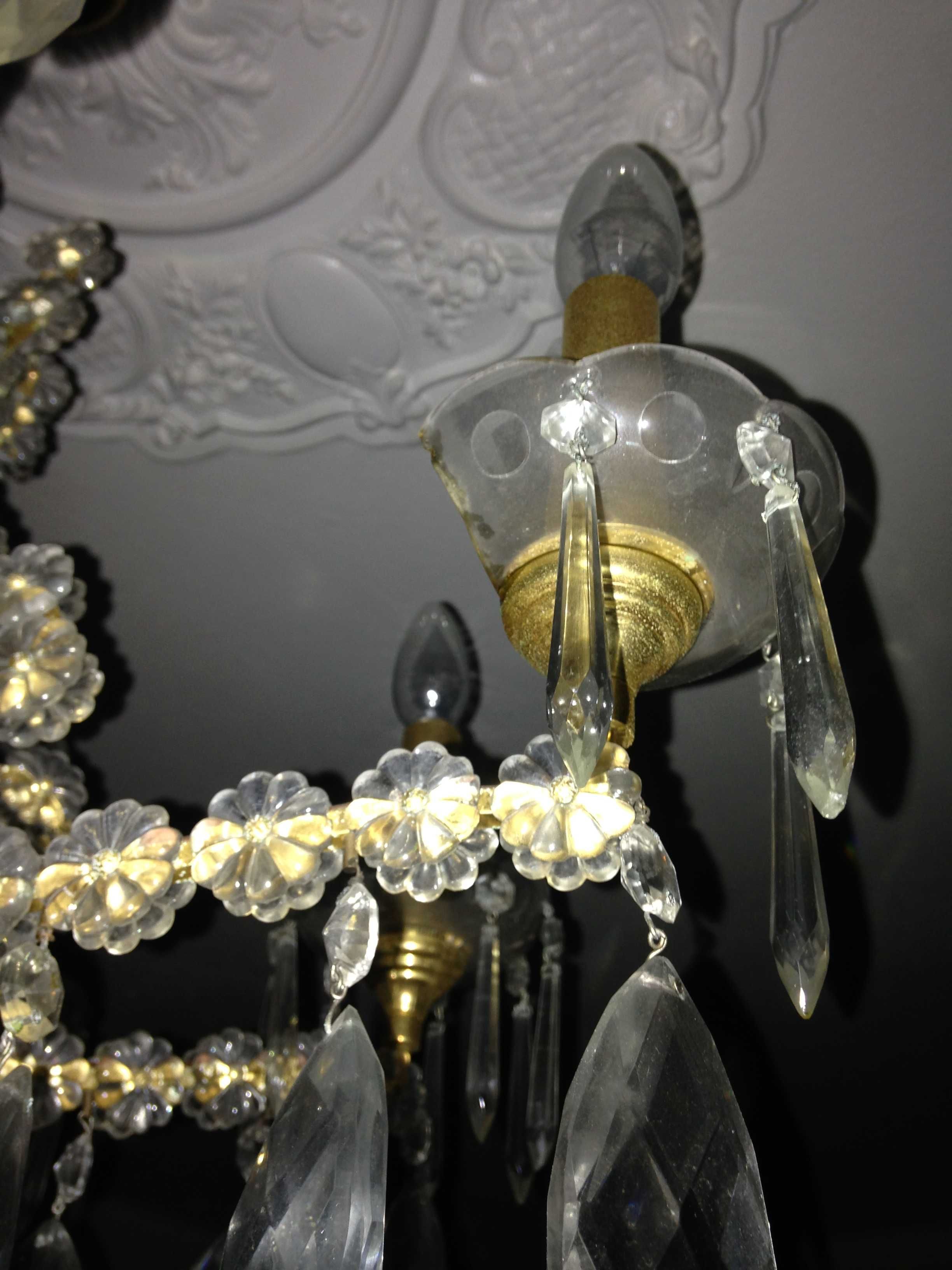 Candeeiro teto lustre cristal vintage