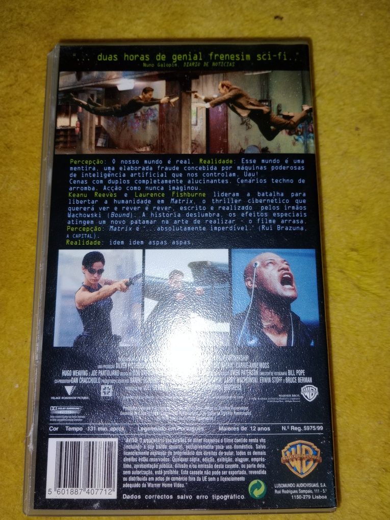 Filme Matrix em cassete VHS