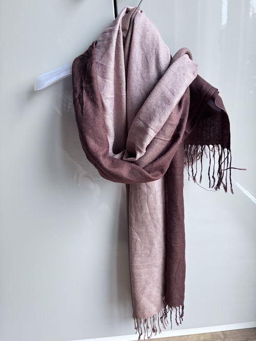 Szal chusta duża brązowa