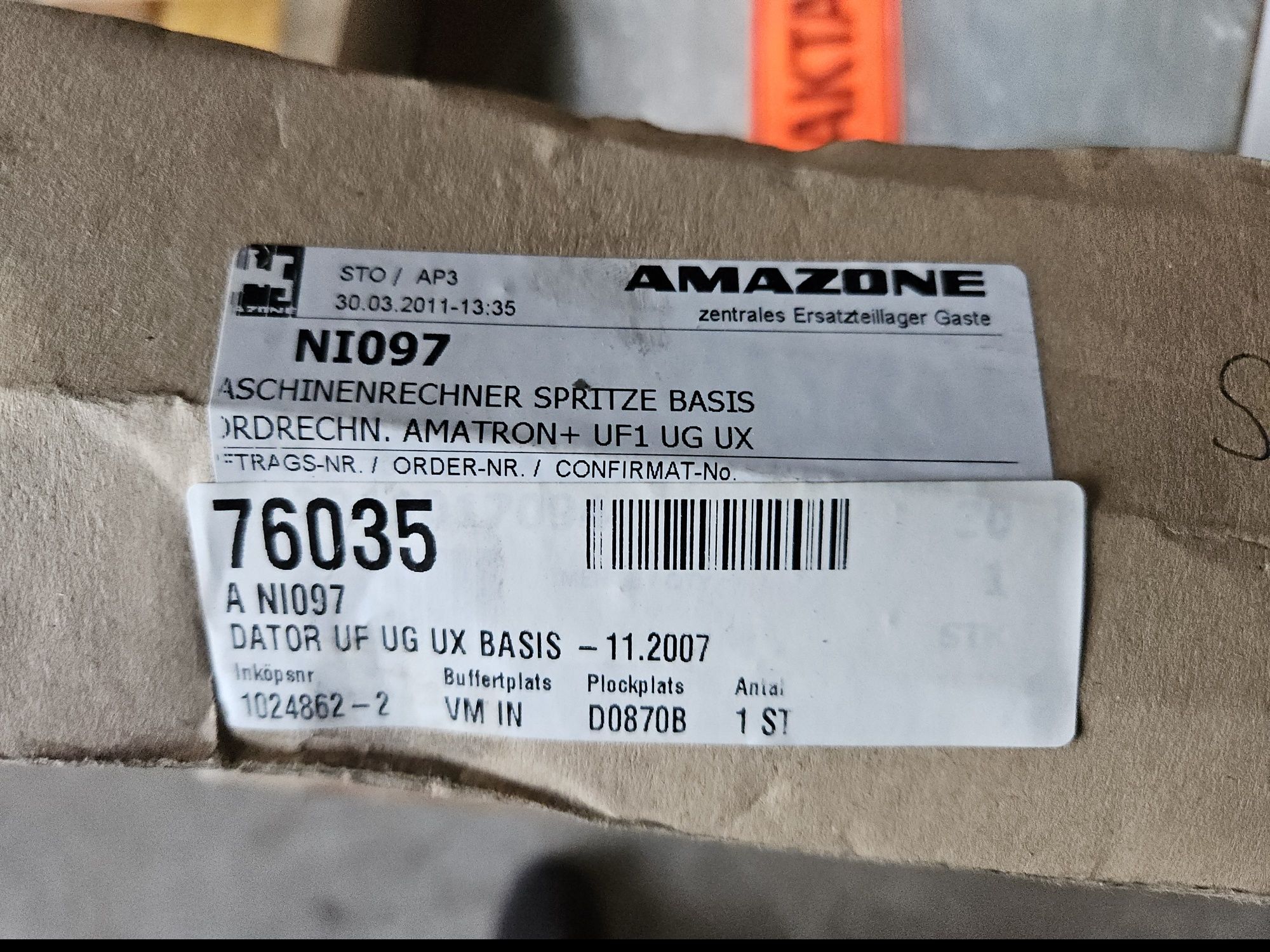 Komputer Amatron sterownik moduł opryskiwacz Amazone  NI097 UF1 UG UX