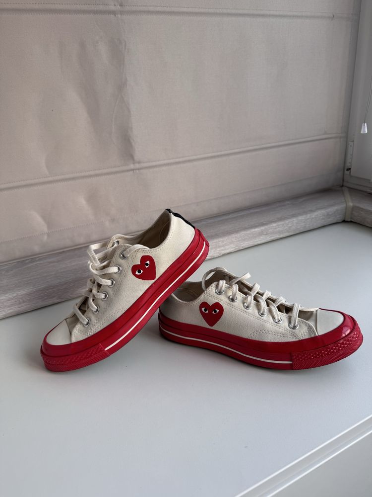 Кеди ConverseXcomme des garçons play chuck taylor 70 low top red sole