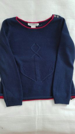 Sweterek z kotwicą firmy H&M w roz122/128