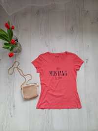 Bluzka Mustang T-shirt top koszulka bawełna czerwona