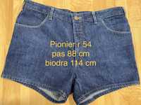 Pionier rozm 54 L  szorty niebieskie jeansy spodenki pas88cm Vintage