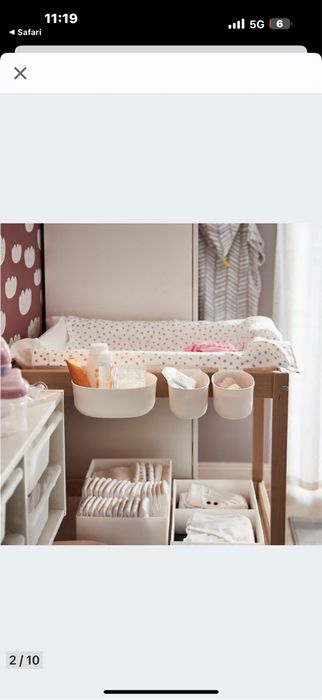 Przewijak stojak stelaż IKEA + organizery