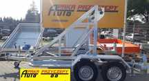 Przyczepa kablowa kablówka bębnowa do kabli światłowód 3500kg 3,5t