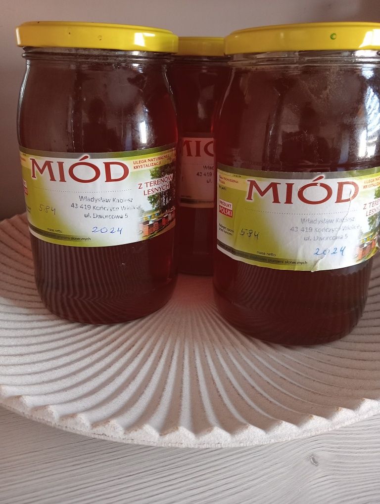 Miody naturalne  0,9 litra sloik