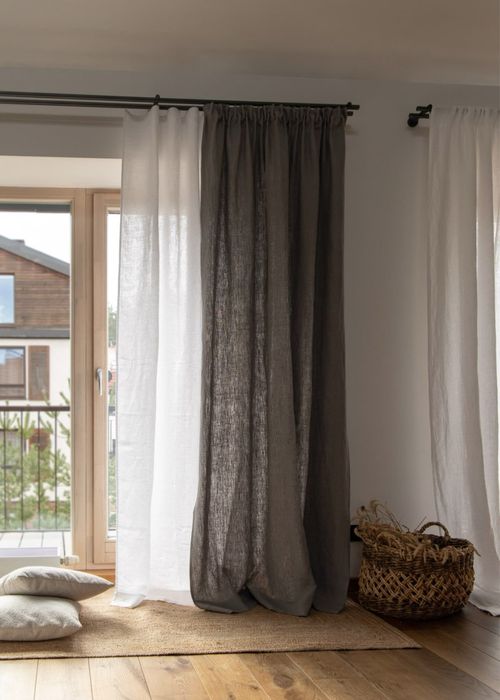Ikea Lenda zaslony ciemnoszare 140x300