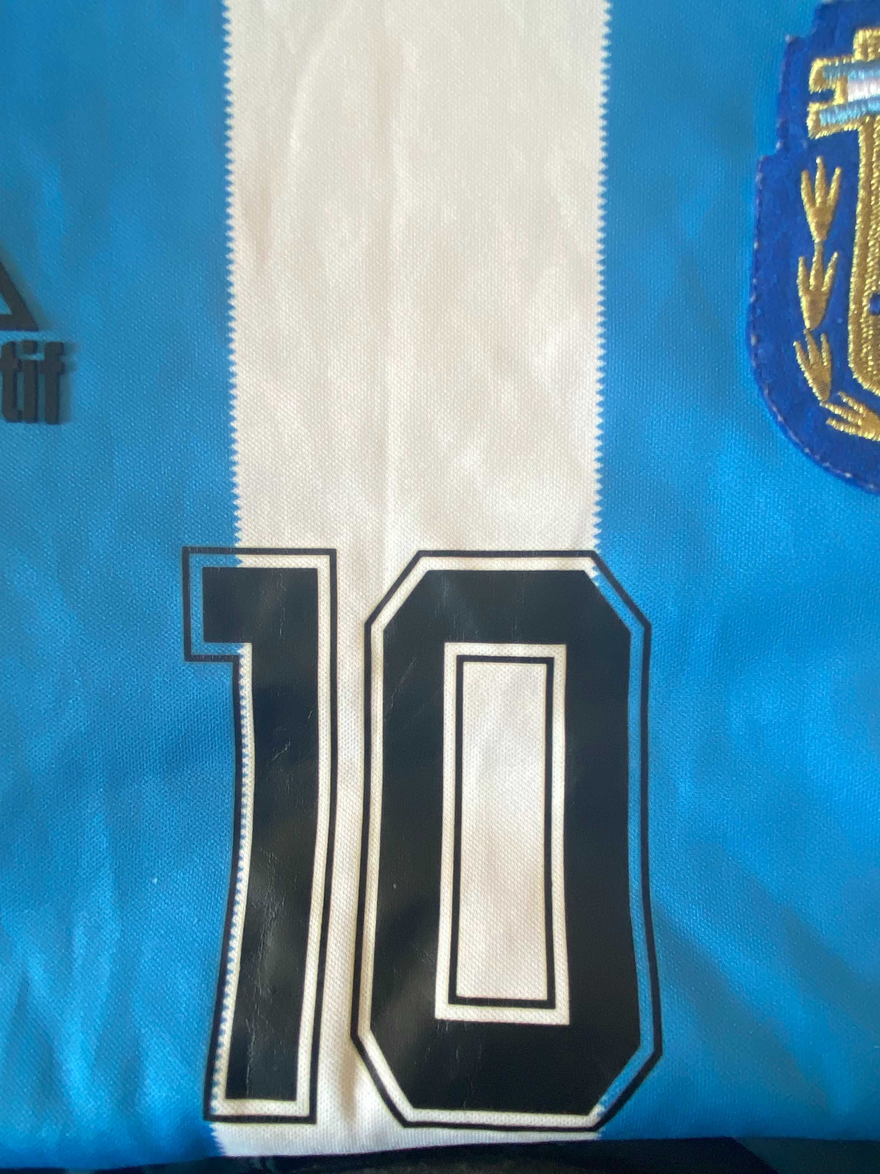 Vintage ARGENTYNA nr 10 MARADONA - 1986 le coq sportif - M - UNIKAT