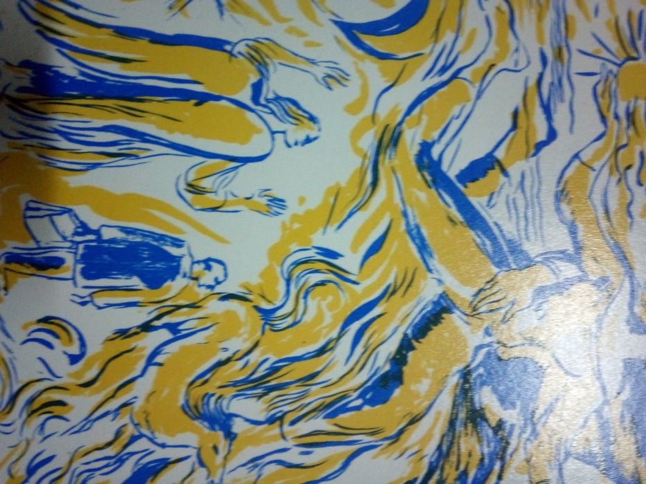 Azulejo Grande Pintura de L. Robalo 1990 numerado (Serigrafia em azule