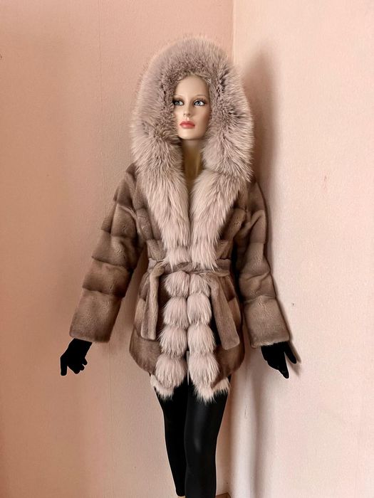Długa parka z norek  Justyna pawlicka FURSI