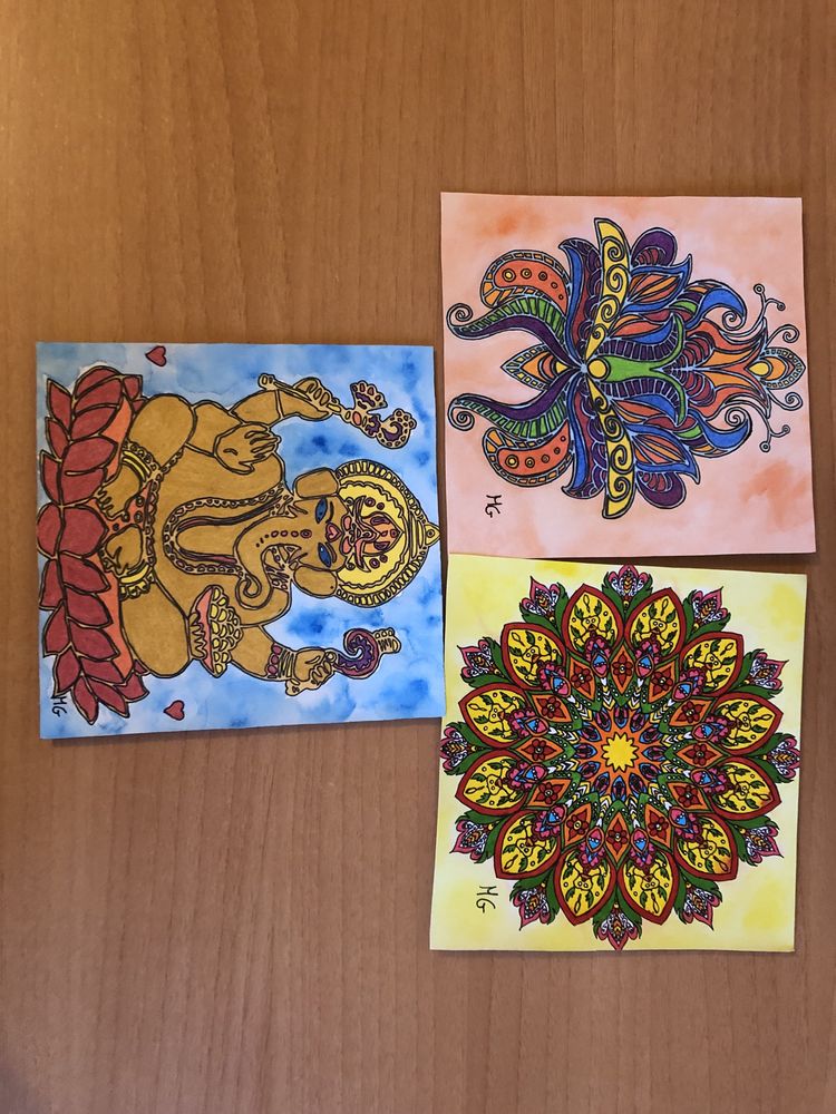 Quadro-mealheiro com 7 pinturas