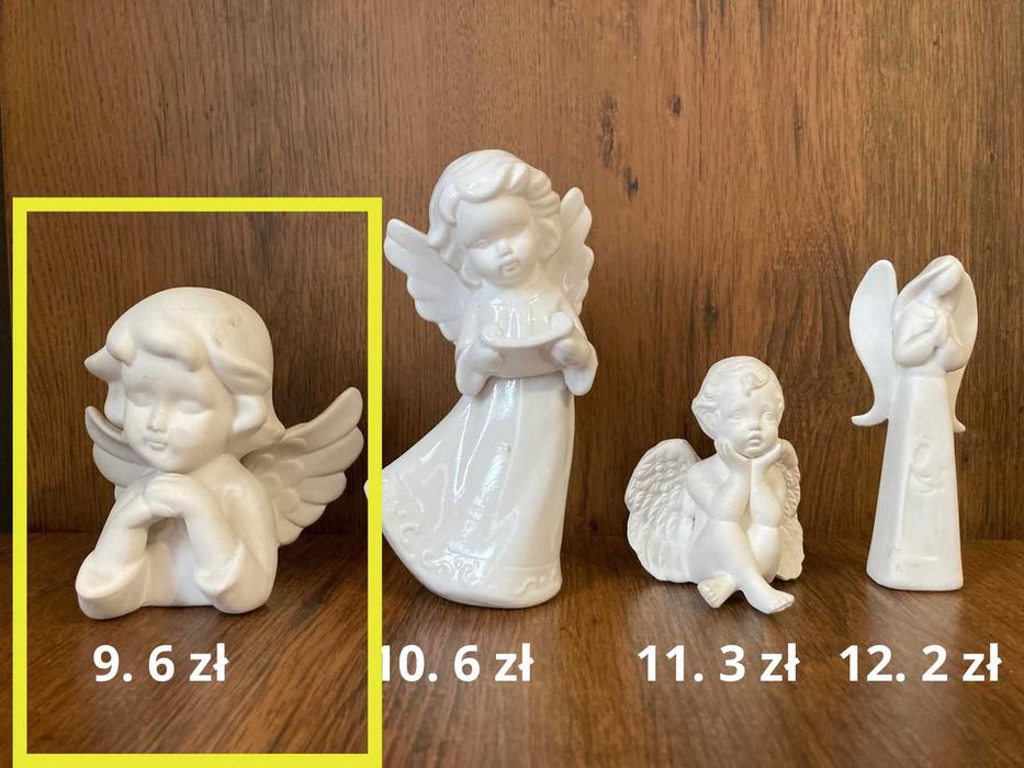 Aniołki, różne wielkości i materiały