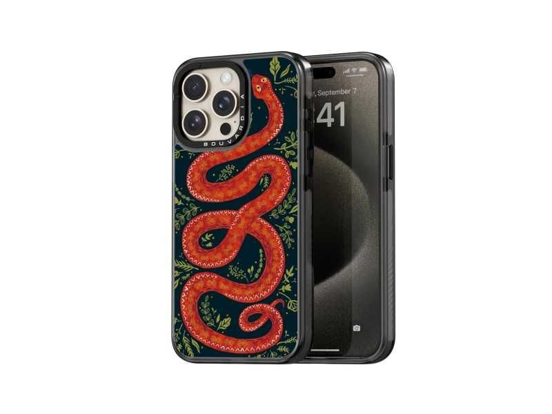 Etui Bouvardia iPhone 15 Gothic Snake, Shockproof
