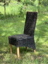 Krzesło wiklinowo drewniane 4 sztuki