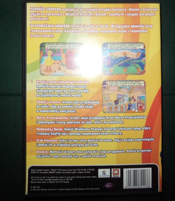 gra Ulica Sezamkowa Podróże Grovera PC na Windows 95