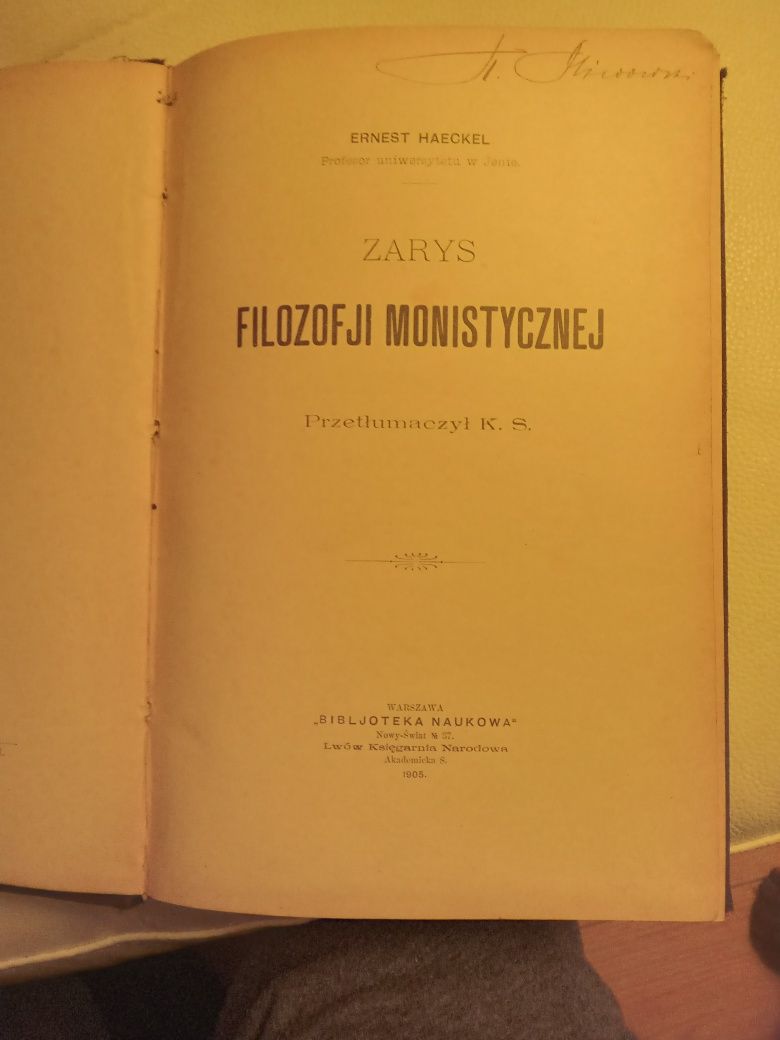 Haeckel zarys filozofji monistycznej