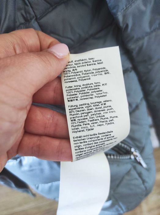 kurtka puchowa puchówka niebieska szara rozmiar 38 GIL BRET