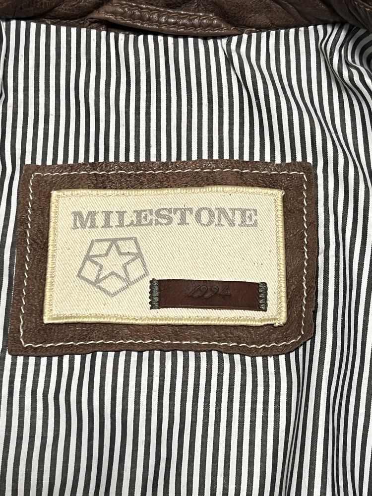 Куртка Milestone шкіряна (оригінал, натуральна шкіра nappa)