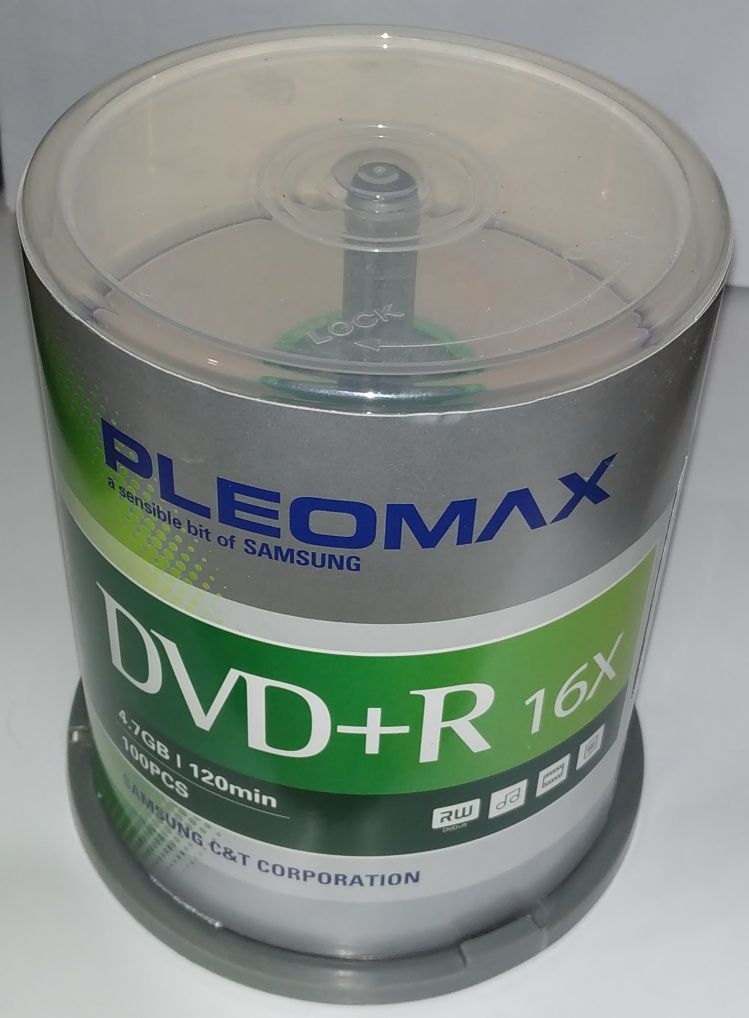 Диск 10 шт. DVD+R 4,7Gb 16x Samsung Pleomax