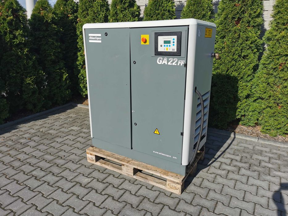 22kw 3600L/min Sprężarka śrubowa ATLAS COPCO GA22FF +OSUSZACZ 8 BAR