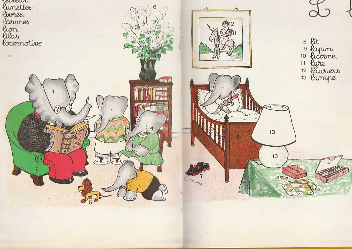 Aprender francês com Babar-Jean de Brunhoff-Plátano