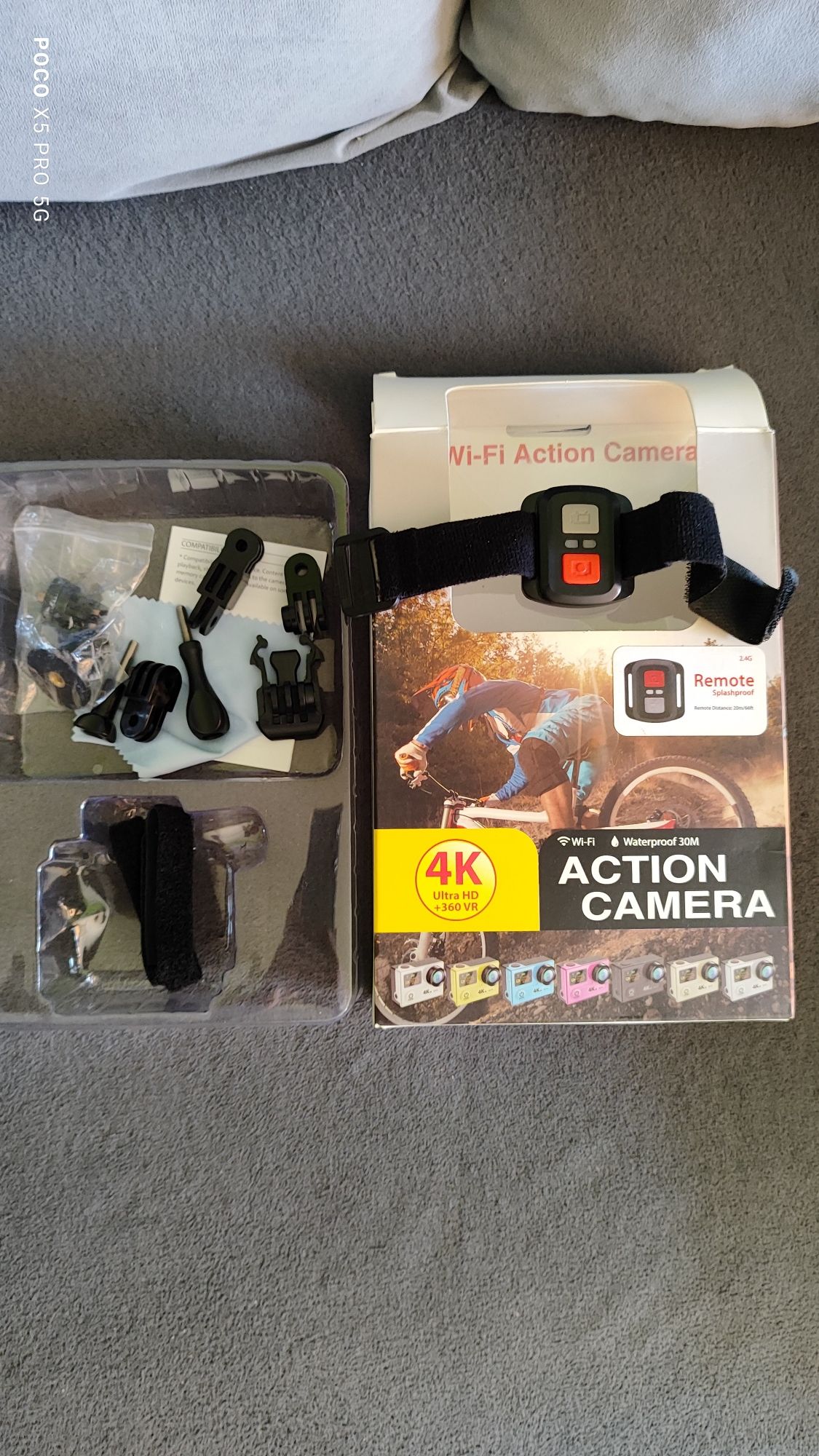 Kamera sportowa Action Cam 4K FullHD Akcesoria