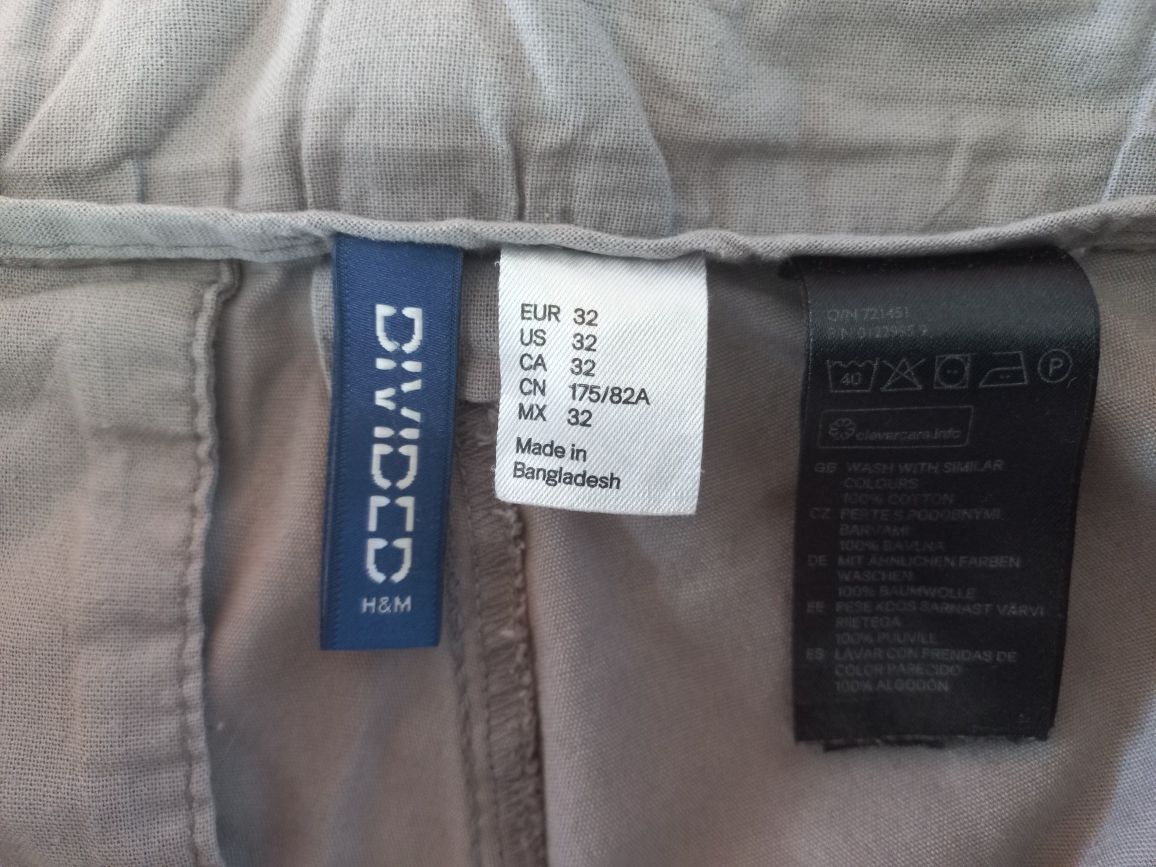 Szare spodenki H&M rozm 32