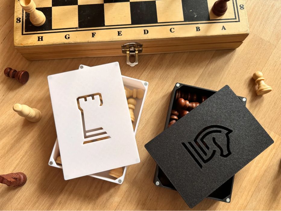 Caixa Magnética Elegante para Peças de Xadrez