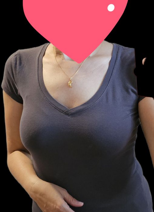 Zestaw 3 bluzki, koszulki z dekoltem