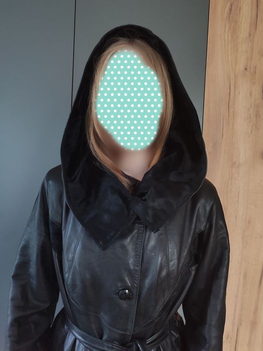 Плащ з натуральної шкіри р.48