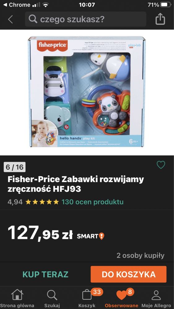 Fisher Price Rozwijamy zręczność 6+ miesięcy