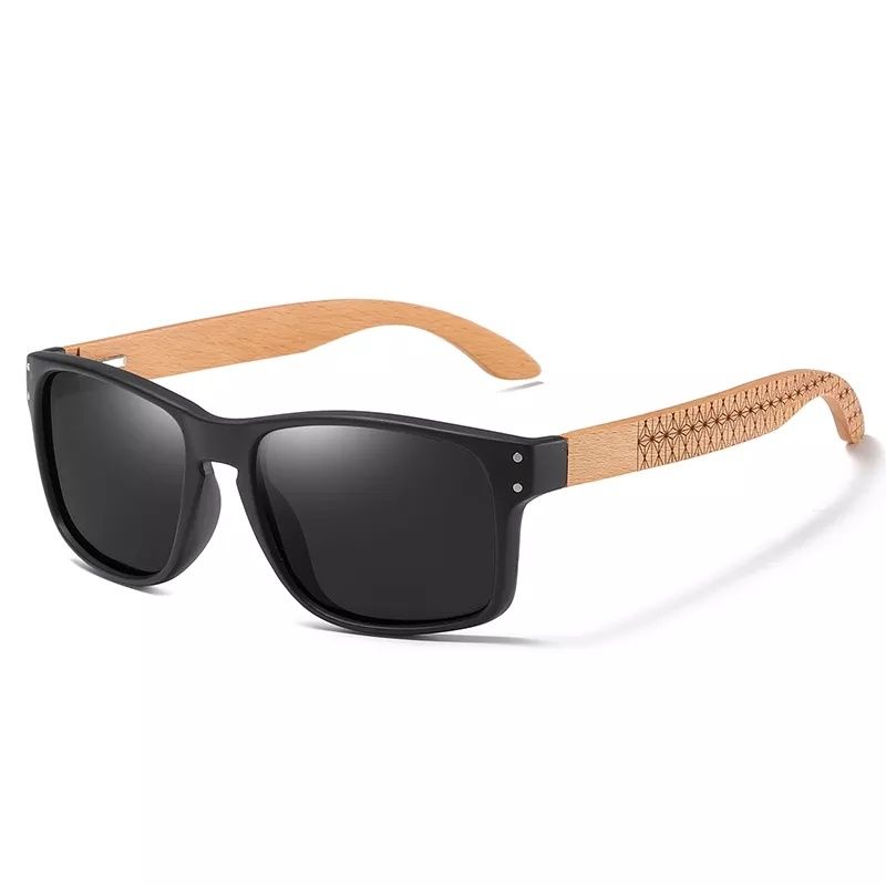 Okulary przeciwsłoneczne drewniane z filtrem UV-400 i polaryzacją