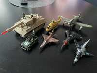 Zestaw militarny/wojskowy, czołg, samoloty, helikopter, jeep