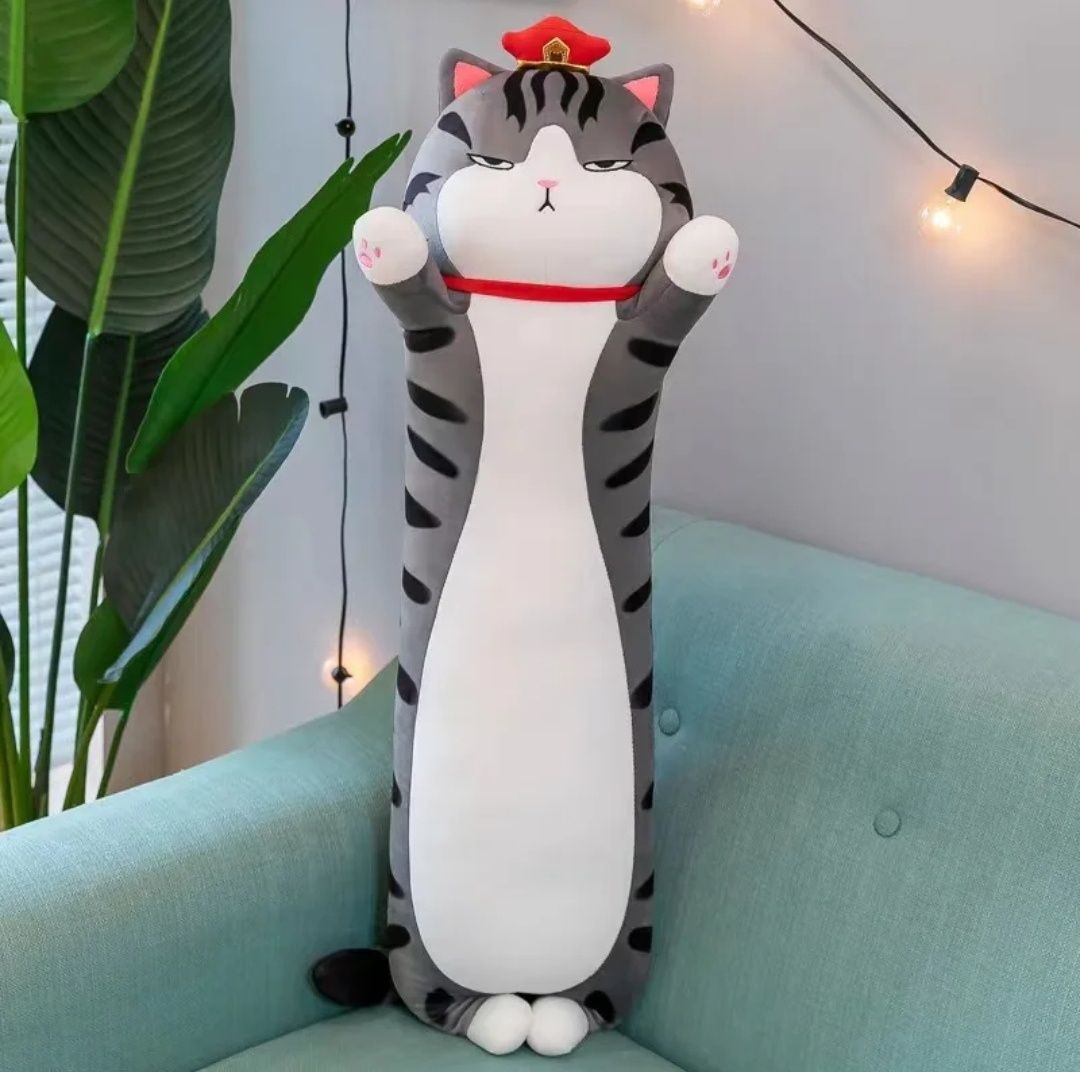 Кот Император батон мягкая игрушка 75,95,115,135 см.