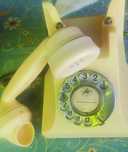 Telefone fixo antigo marfim