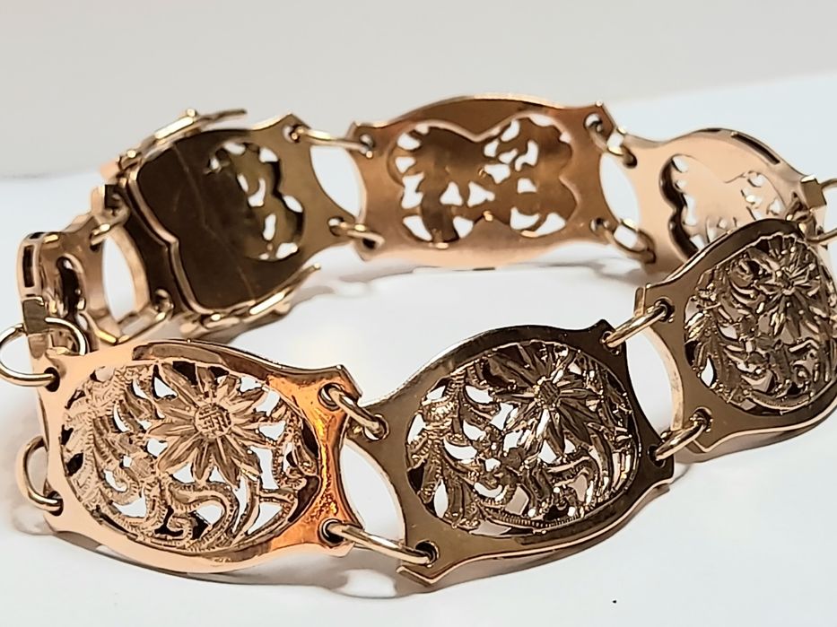 Bransoleta Złota Ażurowa Cudna Vip 14k