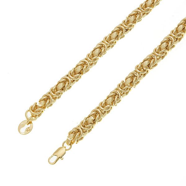 Pulseira de corrente 8 mm banho de ouro 14K