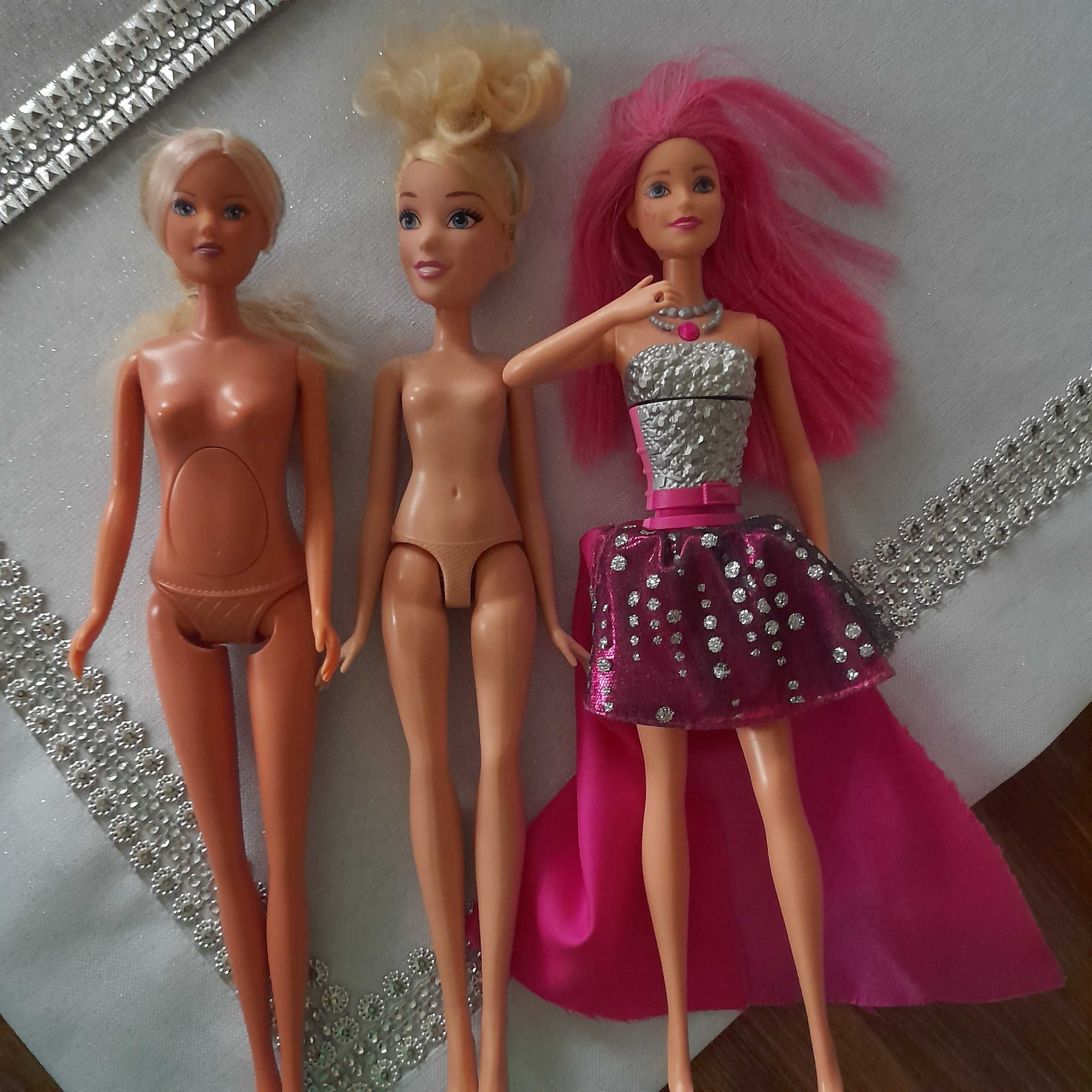 Barbie śpiewająca mattel, Steffi w ciąży, kopciuszek zestaw