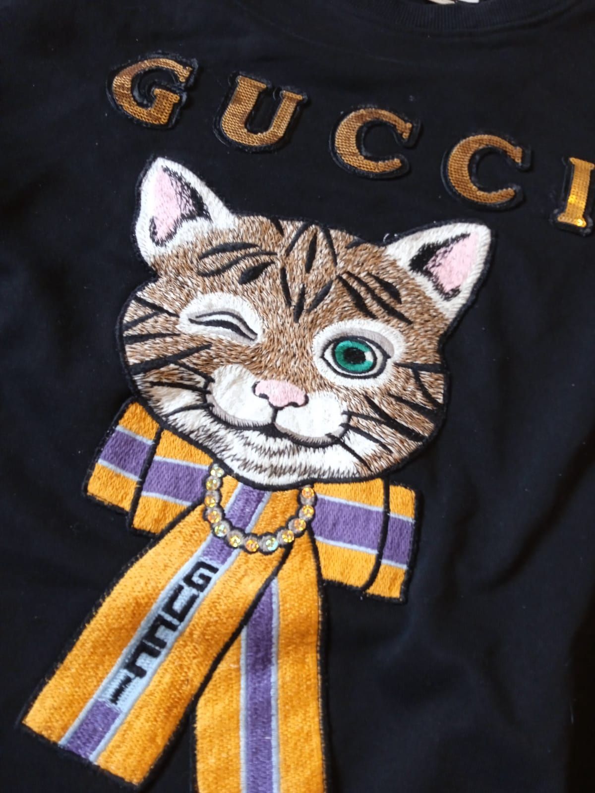 Oryginalne piękne bluzy damskie GUCCI cat
