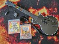 Gitara PS3 Playstation 3 (Guitar Hero) + Odbiornik + 2 Gry