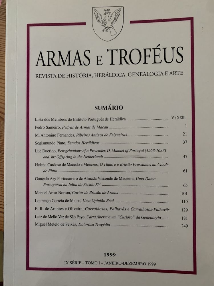 Armas e troféus - 1999