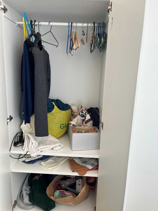 PLATSA Roupeiro c/2 portas, branco/Fonnes branco