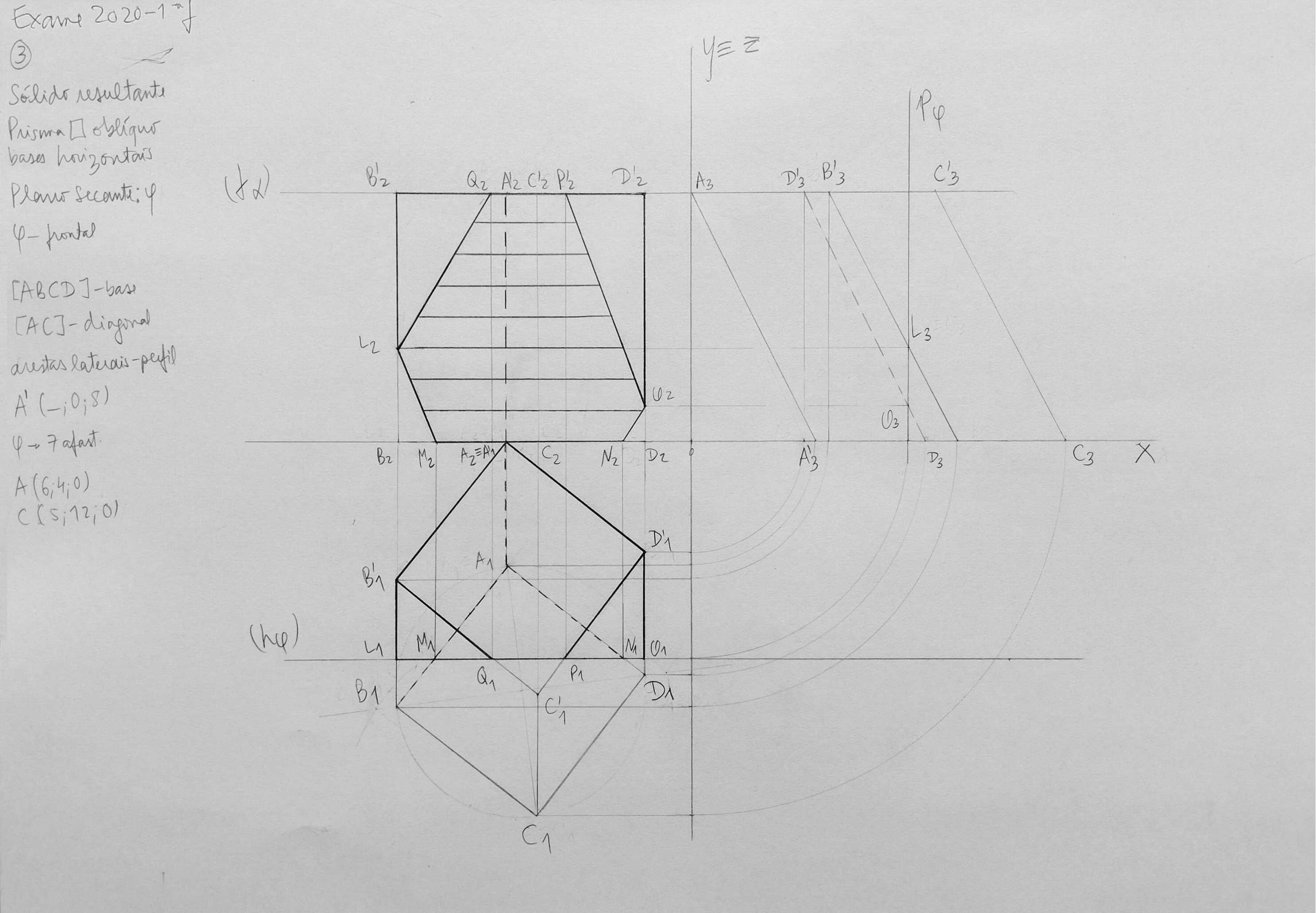 Explicação Geometria Descritiva GD Ens. Secundário / Preparação Exame